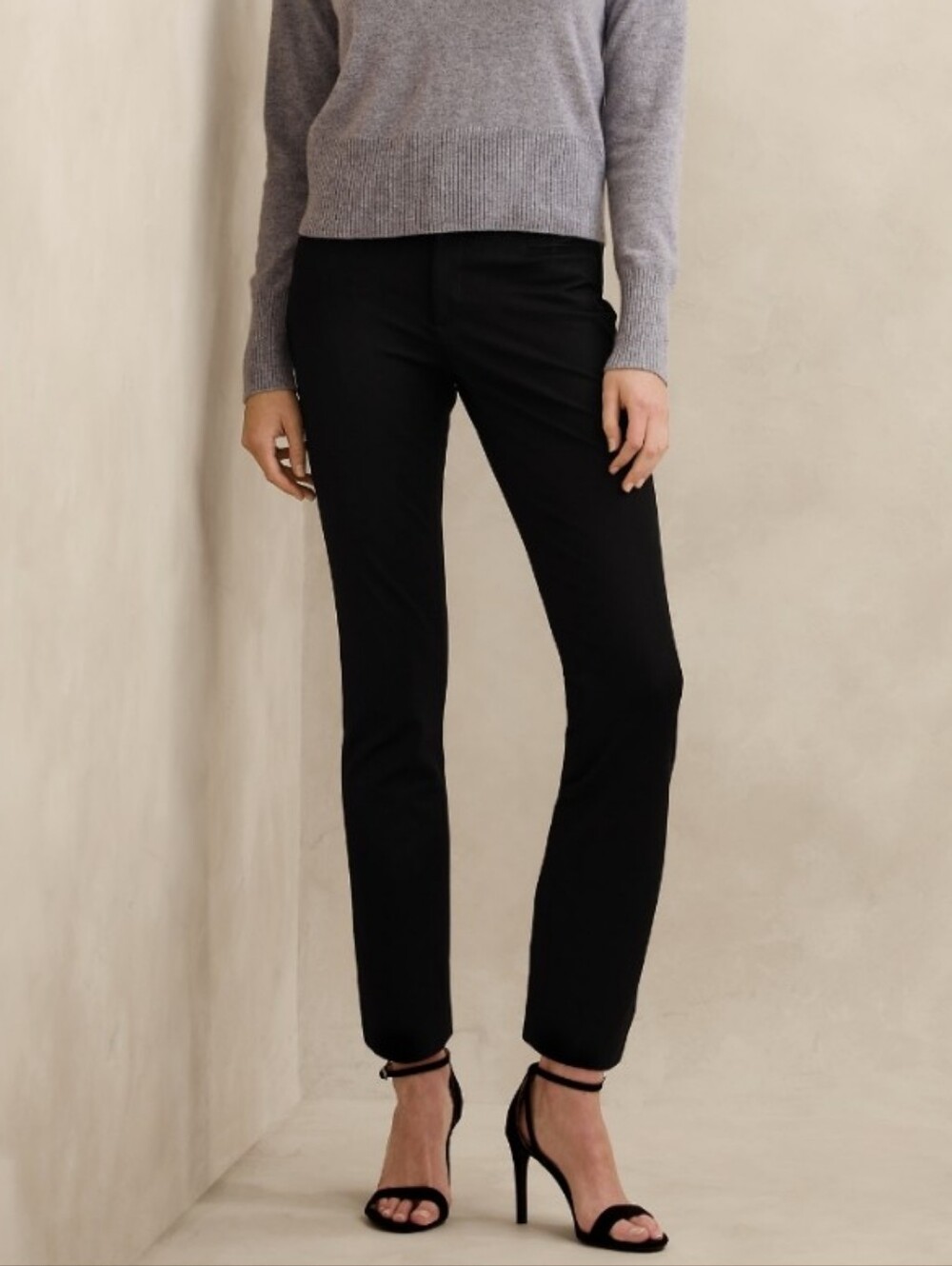 NEW Banana Republic Factory Sloan Slim Ankle Pants 6P Petite Black Career Preppy